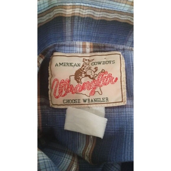 Wrangler Western Shirt Mens 2XL Pearl Snap Cowboy Rodeo Plaid Long Sleeve - Picture 6 of 8